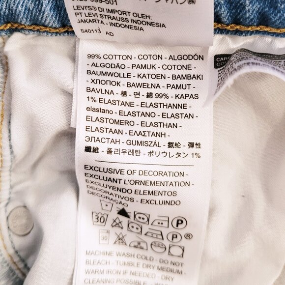 Levi's Women's Ribcage Straight Light Wash Ankle Jeans - Size 27 - Picture 10 of 14